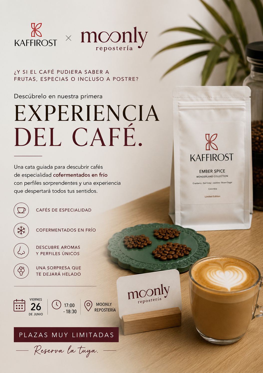 Experiencia Cafetera en Zaragoza | Kaffirost × Moonly Repostería